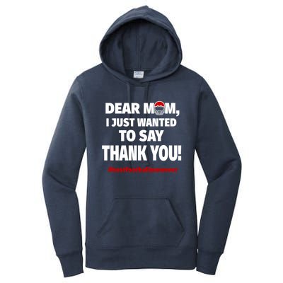 Dear Mom Thank You Gift Best Football Mom Ever Gift Women's Pullover Hoodie