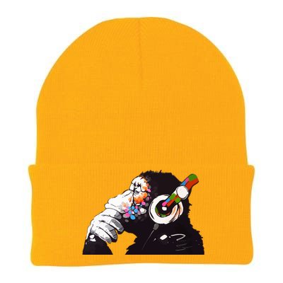 Dj Monkey Thinker Knit Cap Winter Beanie