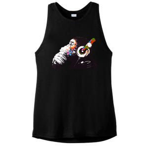 Dj Monkey Thinker Ladies PosiCharge Tri-Blend Wicking Tank