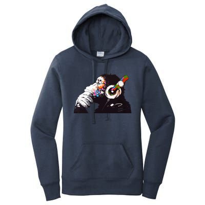 Dj Monkey Thinker Women's Pullover Hoodie