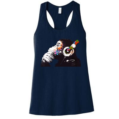 Dj Monkey Thinker Women's Racerback Tank