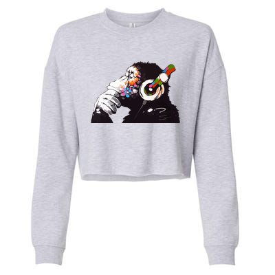 Dj Monkey Thinker Cropped Pullover Crew