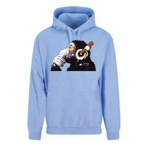 Dj Monkey Thinker Unisex Surf Hoodie