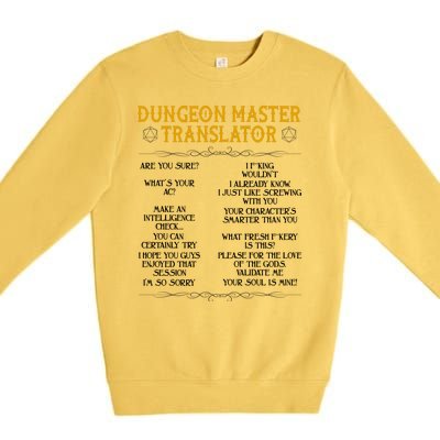 Dungeon Master Translator Funny Premium Crewneck Sweatshirt