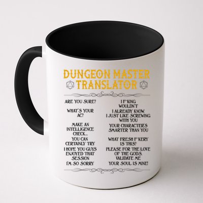 Dungeon Master Translator Funny Mug