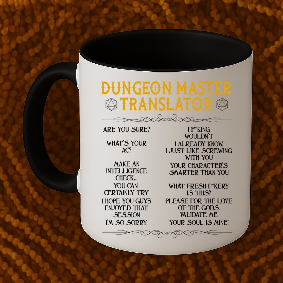 Dungeon Master Translator Funny Mug
