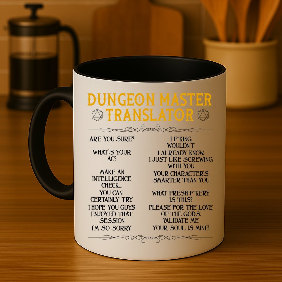 Dungeon Master Translator Funny Mug