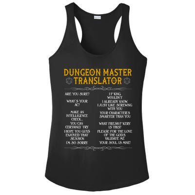 Dungeon Master Translator Funny Ladies PosiCharge Competitor Racerback Tank