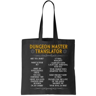 Dungeon Master Translator Funny Bag