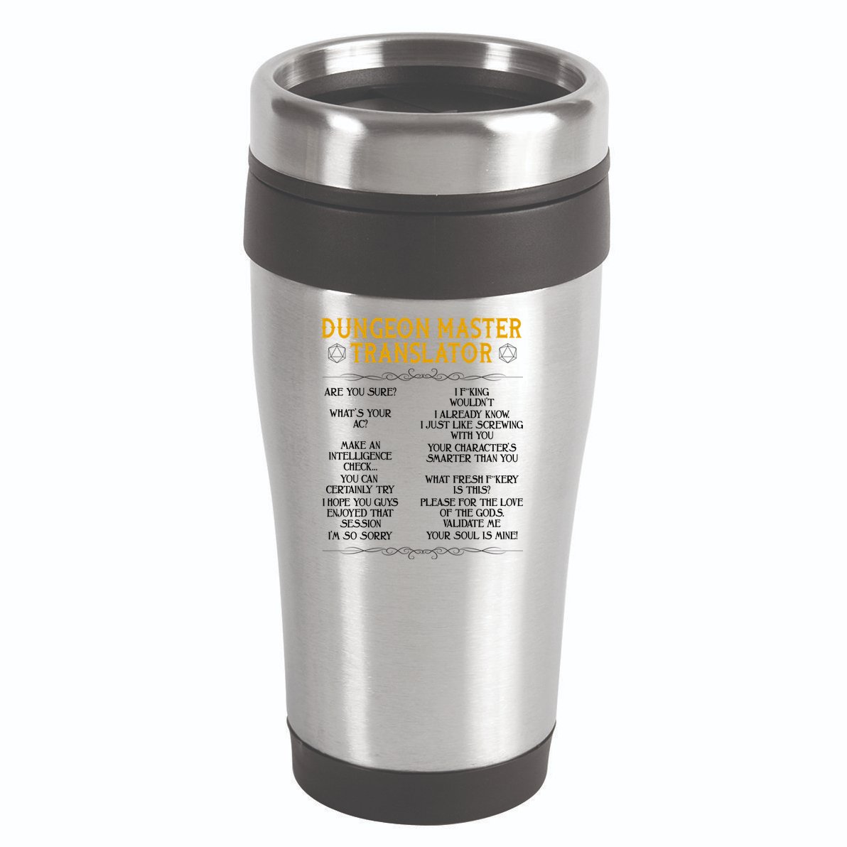 Dungeon Master Translator Funny 16oz Travel Tumbler