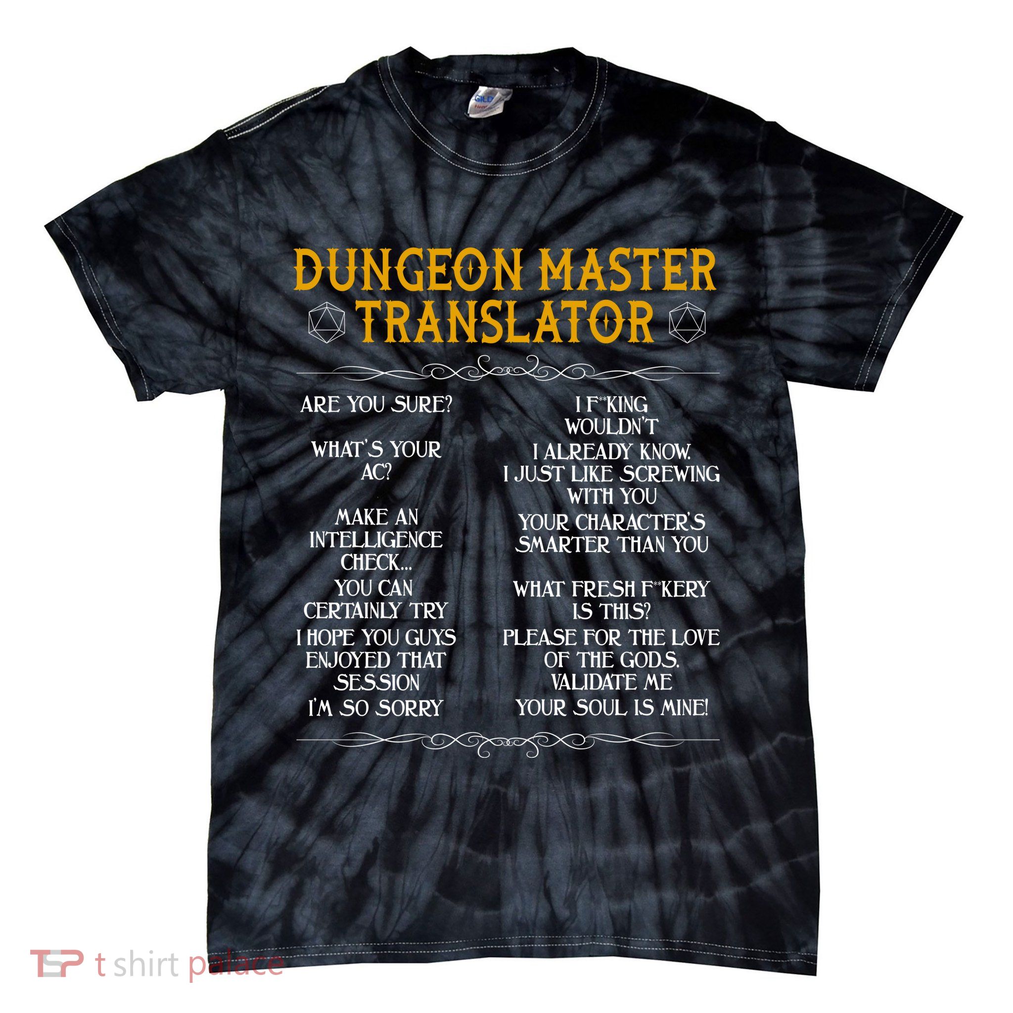 Dungeon Master Translator Funny Tie-Dye T-Shirt