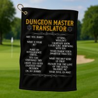 Dungeon Master Translator Funny Golf Towel