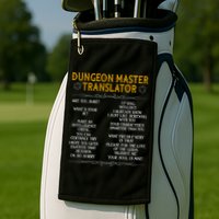 Dungeon Master Translator Funny Golf Towel