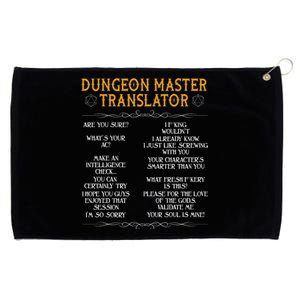 Dungeon Master Translator Funny Grommeted Golf Towel