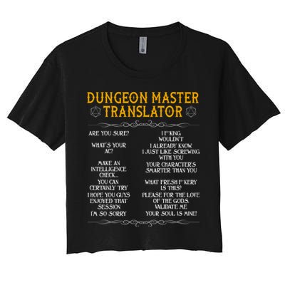 Dungeon Master Translator Funny Crop Top
