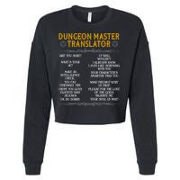 Dungeon Master Translator Funny Cropped Pullover Crew