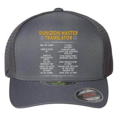 Dungeon Master Translator Funny Flexfit Unipanel Trucker Cap
