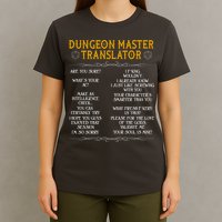 Dungeon Master Translator Funny T-Shirt