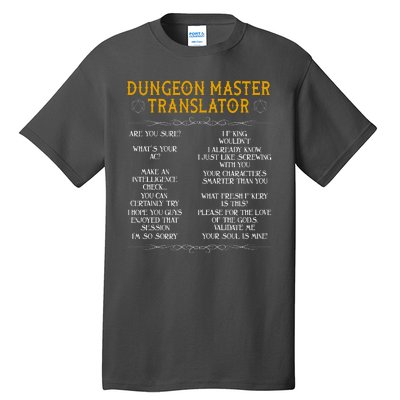 Dungeon Master Translator Funny Tall T-Shirt