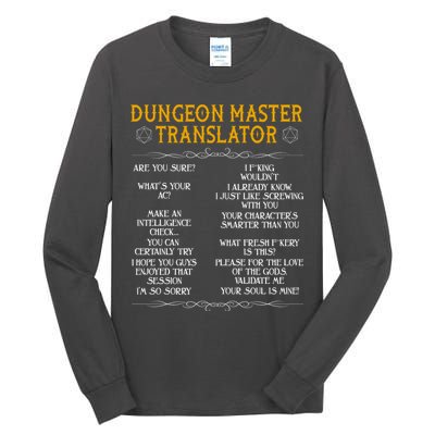 Dungeon Master Translator Funny Tall Long Sleeve T-Shirt