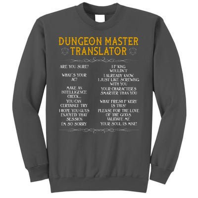 Dungeon Master Translator Funny Tall Sweatshirt