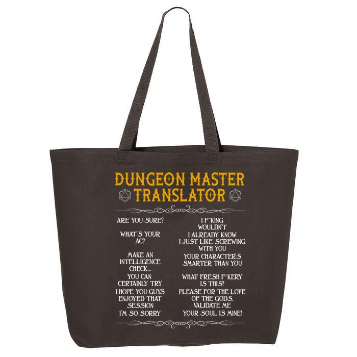 Dungeon Master Translator Funny 25L Jumbo Tote