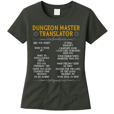 Dungeon Master Translator Funny Womens T-Shirt