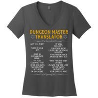 Dungeon Master Translator Funny Women's V-Neck T-Shirt