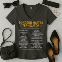 Dungeon Master Translator Funny Women's V-Neck T-Shirt