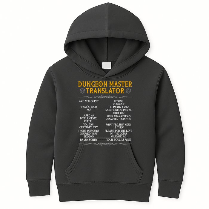 Dungeon Master Translator Funny Kids Hoodie