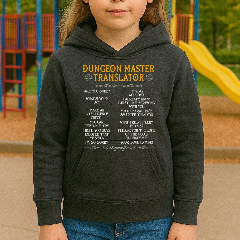 Dungeon Master Translator Funny Kids Hoodie