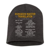 Dungeon Master Translator Funny Short Acrylic Beanie