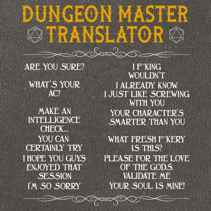 Dungeon Master Translator Funny Cotton Canvas Backpack
