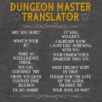 Dungeon Master Translator Funny Vector Backpack