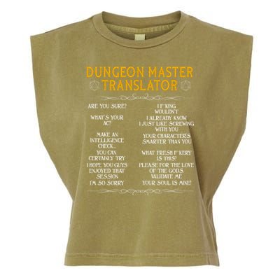 Dungeon Master Translator Funny Garment-Dyed Women's Muscle Tee