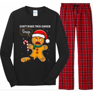 DonT Make This Ginger Snap Redhead Funny Christmas Long Sleeve Pajama Set