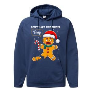 DonT Make This Ginger Snap Redhead Funny Christmas Performance Fleece Hoodie