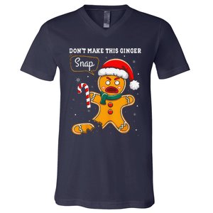 DonT Make This Ginger Snap Redhead Funny Christmas V-Neck T-Shirt