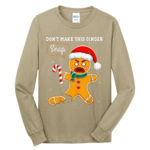 DonT Make This Ginger Snap Redhead Funny Christmas Tall Long Sleeve T-Shirt