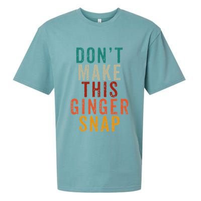 Don't Make This Ginger Snap Funny Readhead Sueded Cloud Jersey T-Shirt
