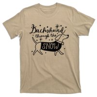 Dachshund Mom Through The Snow Dachshund Lover Christmas T-Shirt