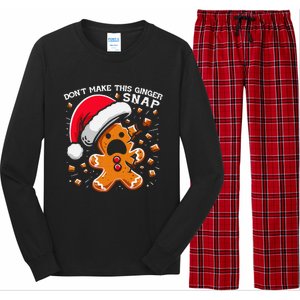 DonT Make This Ginger Snap Redhead Funny Christmas Long Sleeve Pajama Set