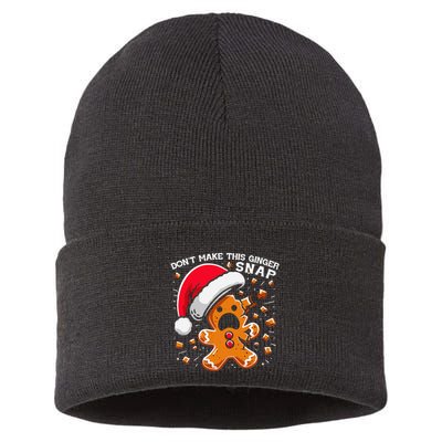 DonT Make This Ginger Snap Redhead Funny Christmas Sustainable Knit Beanie