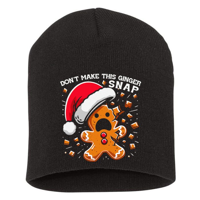 DonT Make This Ginger Snap Redhead Funny Christmas Short Acrylic Beanie