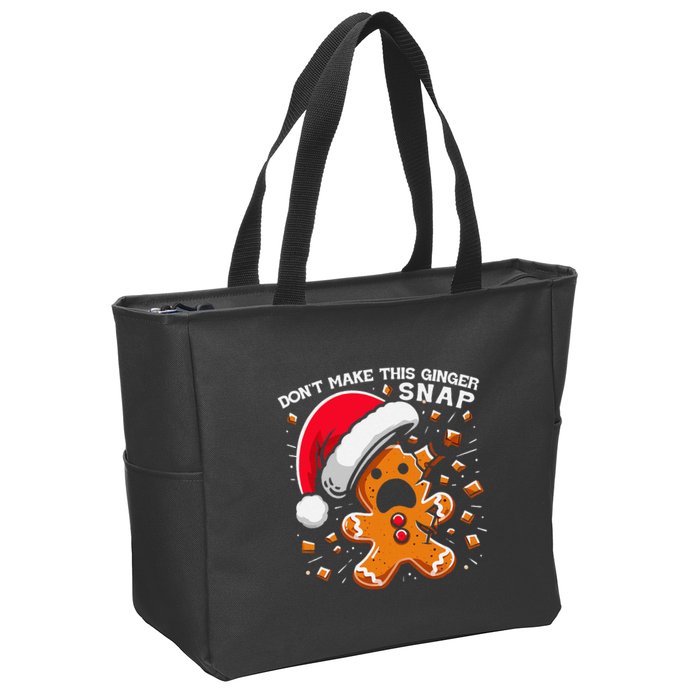 DonT Make This Ginger Snap Redhead Funny Christmas Zip Tote Bag