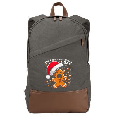 DonT Make This Ginger Snap Redhead Funny Christmas Cotton Canvas Backpack