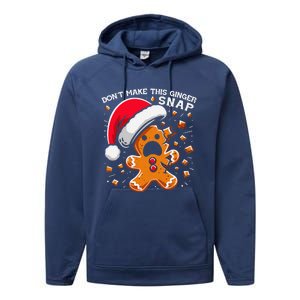 DonT Make This Ginger Snap Redhead Funny Christmas Performance Fleece Hoodie