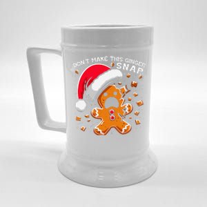 DonT Make This Ginger Snap Redhead Funny Christmas Beer Stein