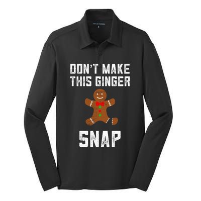 DonT Make This Ginger Snap Christmas Ginger Funny Gift Redhead Gift Silk Touch Performance Long Sleeve Polo