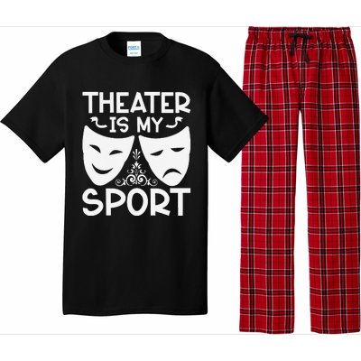 Dramatic Masks Theater Is My Sport Musical Broadway Novelty Pajama Set